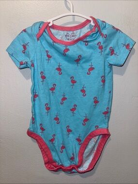 Made with Love by Place 18 - 24 Months Baby Flamingo Print One Piece Bodysuit